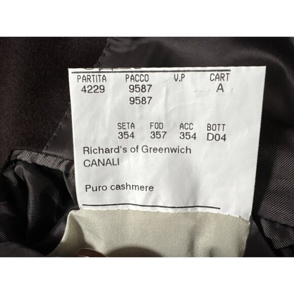 CANALI 100% Cashmere Jacket Blazer Sport Coat sz 54 R color brown made in Italy - Picture 7 of 11